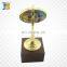 Vietnam custom gold plated enamel trophy with wodden base
