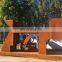 Corten steel architecture project for decorative