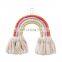 New launching macrame art children home decoration cotton rope hand made rainbow wall hanging