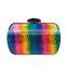2020 Wholesale Trendy Diamond rainbow handbags ladies clutch bag evening bag women Party Hand Bag Purse Money Bags