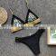 New Arrivals Stock Sequins Leopard Print Adult Bathing Suit 2pc Set Bikinis Woman Swimwear