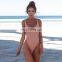 comfortable One Piece Swimsuit 2018 Summer Sexy Cross Halter Swimwear