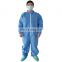 Disposable low-linting oil resistant SMS overalls disposable with hood