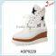 Fujian factory customize lace up thick sole high neck sport shoes with stars