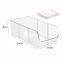 Refrigerator Organizer Bin with Removable Dividers Clear Plastic Storage Bins for Freezer, Kitchen Cabinets and Kitchen Pantry Storage