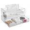 Hot Selling Bathroom Acrylic Face Towel Tissue Cotton Swab Box Storage Organizer