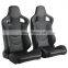2020 Adjustable Black PVC Leather sports carbon car seats racing