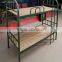 (DL-B1) High quality heavy duty design powder coated steel metal bunk bed price/metal iron bed / two floor metal bed in black