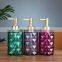 New Design Manufacture Wholesale Home Decorative Bathroom Normal Size Diamond Spray Glass Jars And Bottles With Pump Lid