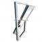 Middle opening window vertical center pivot open windows with aluminum frame