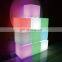 Silla de bar luminosa 40cm Illuminated Led Plastic Cube Chair Silla impermeable al aire libre 	sofa for wedding event