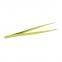Straight Head Yellow Stainless Steel Tweezers Bird's Nest Hair Picking and Eyelash Beautifying Tool Electronic Mobile Phone Maintenance Curved Tip Straight Head Fine Tip Clip