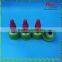 green and red color long nozzle plastic cap,pointed mouth screw cap for plastic squeeze bottle