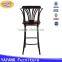 metal used heavy-duty leather cushion stool high bar chair for restaurant for sale with arm