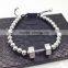 Custom high quality stainless steel jewelry handmade Man dumbbell bracelet