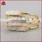 Hot sell fashion jewelry design accessories gold rough white agate druzy accessories stones cuff bangle bracelet