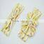 High quality glitter sequin fabric metallic golden knitted bow headbands - striped foil gold elastic headwraps