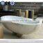 Sea wave flower grey granite bathtub