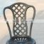 White Black Bronze Decorative Outdoor Aluminum Metal Garden Chair