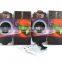 pair of paper cardboard speakers (portable & foldable) in cube shape with original box