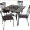 2016 cheap tables and chairs for events-5pc folding outdoor mosaic club set