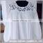 Fashionable Embroidered White Cotton Nightdress/Dressing Gown