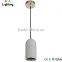 Concrete ceiling light fixture for bedroom pendant lamps with copper braided wire