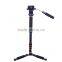 Q238 wholesale telescopic pole camera monopod 1730mm height digital DSLR video mini camera tripod monopod with handheld panhead