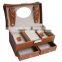 custom large make up pu leahter cosmetic box