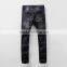 wholesales price streetwear men gender ripped scratch black skinny denim pants jeans