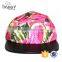 customized logo 5 panel cap with floral printing wholesale
