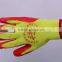 Orange Latex Coated Yellow Cotton Glove from Shandong province