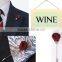 Lapel pin Urban Diseno Red Velvet Flower Gold Petal Lapel