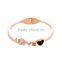 new products 2016 rose gold plated bracelet enamel stainless steel bangle