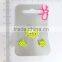 Cute acrylic carton bear earring and ring set for little girls                        
                                                Quality Choice