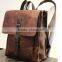 Men's Travel Hiking Bags Leather Military backpack bags