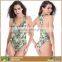 Fashion Women Beach Pattern Printed Spandex Nylon Tankinis Swimsuit