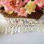 2016 new cheap cream chemical lace fabric for young lady