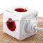 Smart Home ABS PowerCube Electronic Component Extended Power Socket DE Plug 5 Outlets Adapter with 1.5m Cable