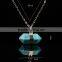 Hottest Sale Hexagon Stone Bullet Quartz Chain Pendant Necklace For Women