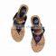 Wholesale Boutique Monogrammable Brown/Black Natalie Woman Sandal