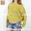 Fashion Style Ladies' Crew Neck Dolman Sleeve With Pocket in the Front Pullover Pattern Knitted Sweater From Dongguan Sanflag