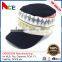 Hot Selling Small Logo On Side Black Flat Top Military Cap With Metal Pins