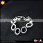 Silver Hoop Alloy Bracelet and Necklact Jewelry Set,