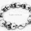 Novelty stainless steel jewelry skull bracelet hand chain for men