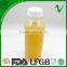 450ml Cold Press Juice Clear Plastic French Square Bottles With Food Grade