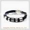 New Style Leather Rope Braided Handmade Bracelet for Men with Magnetic Clasp