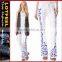 Tropical Embroidered Slim Boot Cut women Jeans pants (LOTX311)