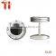Custom men accessory cufflink manufacturer 316L stainless steel silver suit shirt cufflinks for men
