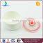 3pcs white porcelain ceramic microwave bowl set with lid